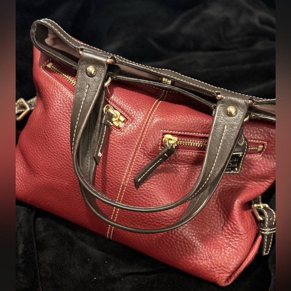 Dooney And Bourke Brown Pebbled Leather Sara Purse Handbag - Picture 5 of 16